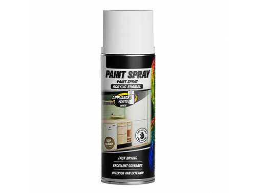 White acrylic spray paint for household appliances